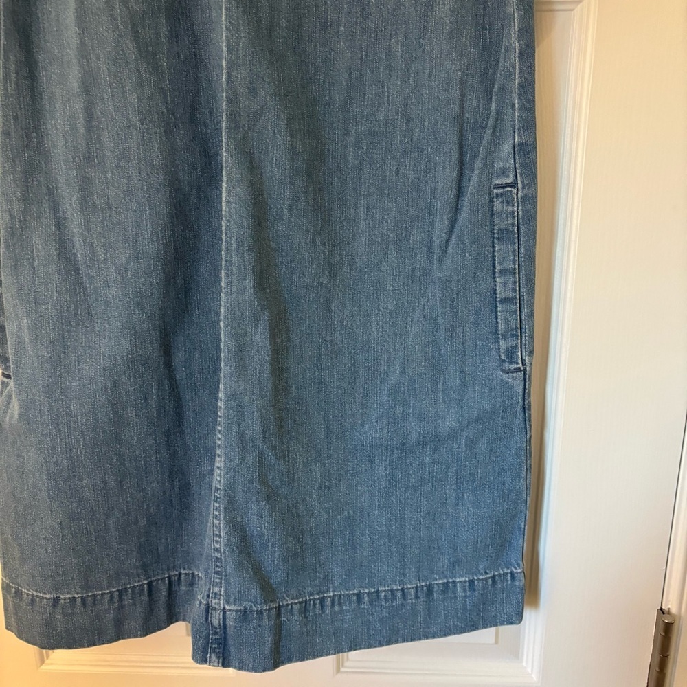 J. Crew Denim Cap Sleeve Dress Blue Medium Wash Cotton Summer Country M0568 4 - Picture 7 of 11